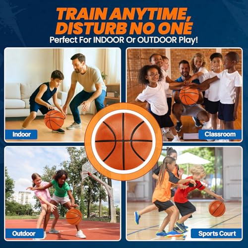 Pelidox Silent Basketball – Not Vacuum Shipped - 2025 Upgraded Airless Soft Foam Ball Soundless for Quiet Dribbling and Indoor Training – Real Feel Higher Bounce No Noise