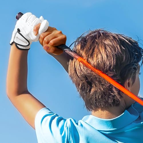 Braventure Kids Cabretta Leather Golf Glove – Breathable Washable Junior & Youth Glove for Boys Girls Age 5-13, Starter Set with 6 Tees, Divot Tool & Gift Box