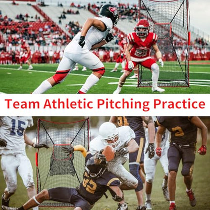 Football Kicking Net - Portable Practice Net with Target Zone for Backyard Punting Passing Snapping Accuracy - Sideline Training Tool for Improving Skills & Confidence for Adults Kids - style: 4×7