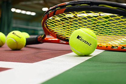 KEVENZ 12/24-Pack Standard Pressure Training Tennis Balls, Highly Elasticity, More Durable, Good for Beginner Training Ball