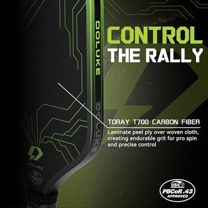 Pickleball Paddles, Featured with Toray T700 Carbon Fiber Surface and 16mm Gen3 Hybrid Polymer-Foam Core, Designed for Balanced Power and Precise Control, USAP Approved