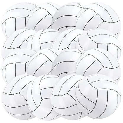 16 Pack 12 Inch Inflatable Volleyball Ball Blow Up Sport Beach Ball Sport Volleyball Swimming for Summer Parties Games Outdoor Toys