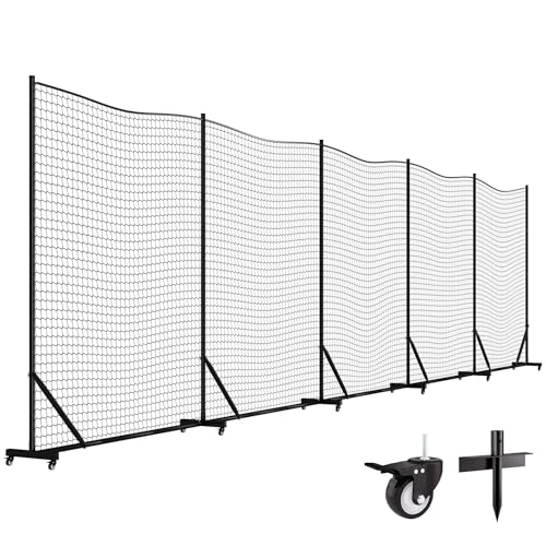 MR Ball Stop Net System, Movable Heavy Duty Backstop Net, 2 in 1 Multi-Sport Stop Netting, Ball Barrier Sports Practice Barrier Net for Professional, College and Grade School Training - size: 50 Ft