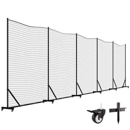 MR Ball Stop Net System, Movable Heavy Duty Backstop Net, 2 in 1 Multi-Sport Stop Netting, Ball Barrier Sports Practice Barrier Net for Professional, College and Grade School Training - size: 50 Ft