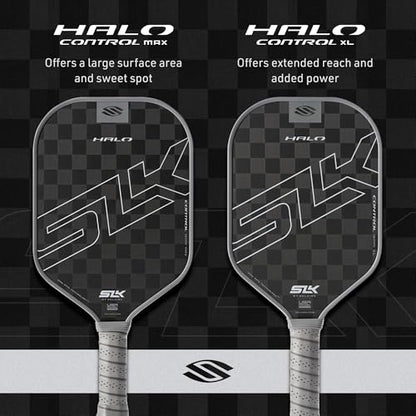 Selkirk Sport SLK Halo Raw Carbon Fiber Pickleball Paddle | Power, Pro and Control Pickleball Paddles | T700, 18K Ultraweave, Aramid Fiber LinkWeave | Designed & Controlled in USA - color: Control | Gray | 2025, size: XL (Elongated Shape)