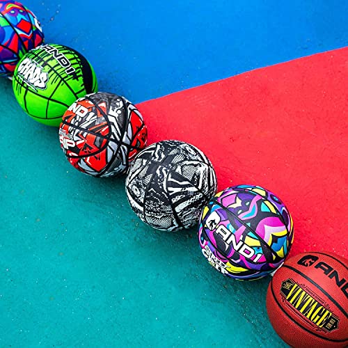 AND1 Xcelerate Rubber Basketball: Official Regulation Streetball, Made for Indoor/Outdoor Games - color: Black Camo, style: Basketball