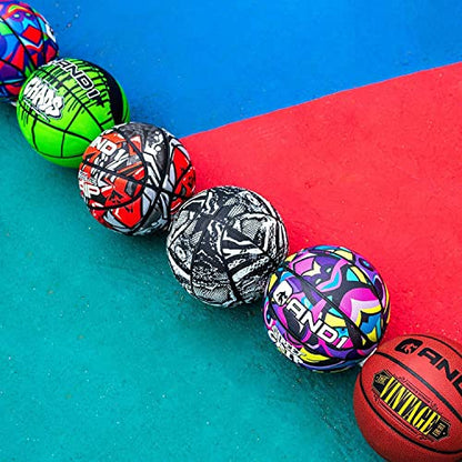 AND1 Xcelerate Rubber Basketball: Official Regulation Streetball, Made for Indoor/Outdoor Games - color: Black Camo, style: Basketball
