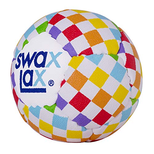 SWAX LAX Lacrosse Training Ball - Indoor Outdoor Practice Less Bounce & Rebounds - color: Rainbow