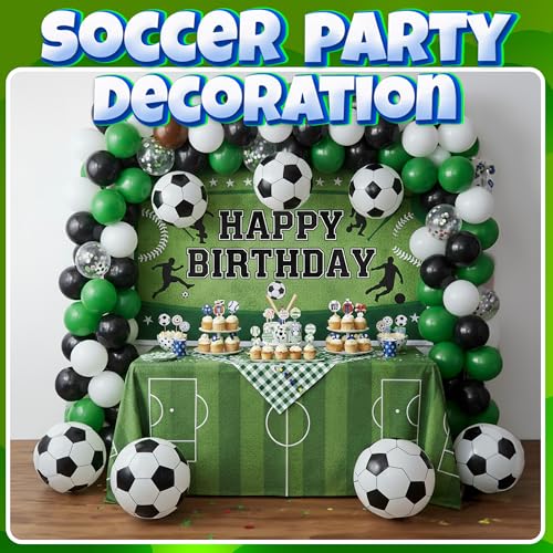 Inflatable Soccer Beach Balls (6 Pack) - 16-Inch Durable PVC Blow Up Beach Balls for Kids, Easy to Inflate, Summer Pool Float, Soccer Party Favors, Sports Theme Decorations, Giveaways & Outdoor Toys - style: 6-Pcs Soccer Beach Balls