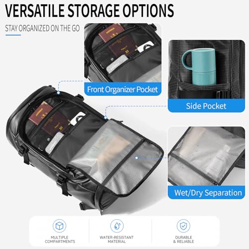 YOUMIAN Gym Duffle Bag 3 IN 1 Travel Backpack 40L Waterproof Shoe Compartment for Men and Women Basketball Soccer Sports Bag (TPU Black Checkered) - color: Tpu Black Checkered
