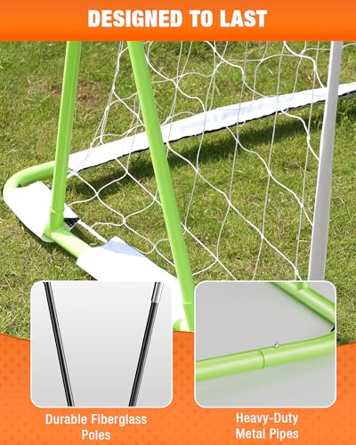 SPOYNAL 12x6 FT Soccer Goal for Backyard Training, Full-Size Portable Soccer Net with Heavy-Duty X Structure & Carry Bag, All-Weather Outdoor Soccer Goals for Teens and Adults