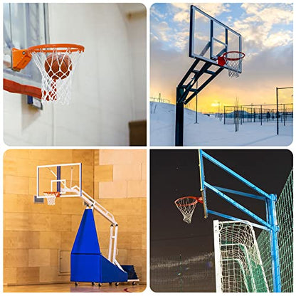 Basketball Net Outdoor, 2025 Upgrade All Weather Anti Whip Basketball Net Replacement -12 Loops - style: White