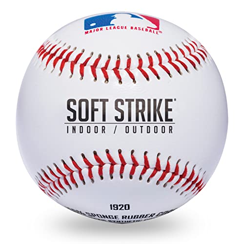 Franklin Sports Soft-Strike Teeball - Official Size and Weight Approved for Teeball - Hollow Rubber Core Technology for Safety - MLB Teeball Ball for Indoor/Outdoor Use