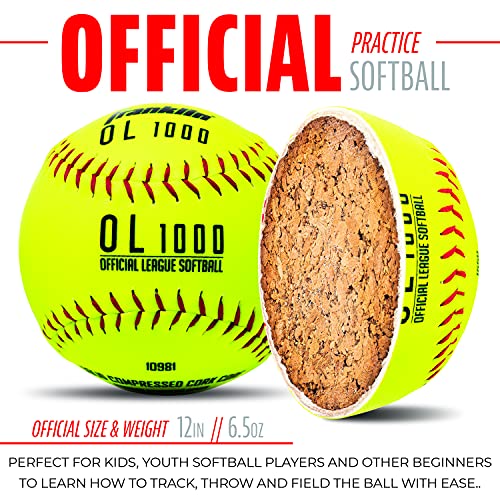 Franklin Sports Practice Softballs Youth Softballs Great for Kids and Girls Fastpitch Players Perfect for Practice