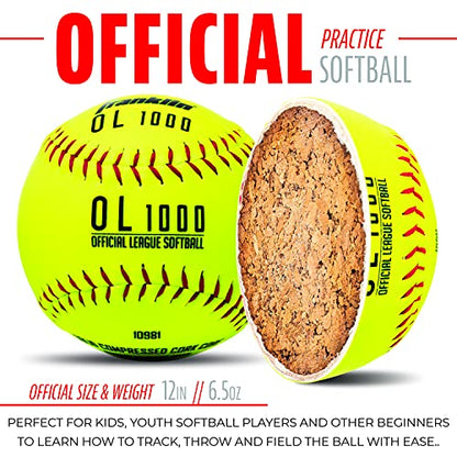 Franklin Sports Practice Softballs Youth Softballs Great for Kids and Girls Fastpitch Players Perfect for Practice