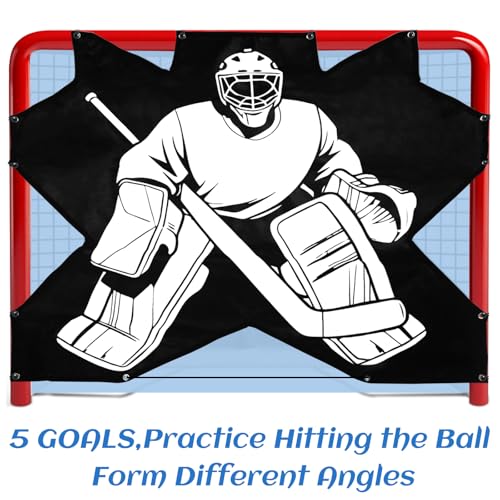 7-Hole Hockey Shooting Target: Accuracy Trainer Pad for Goalie Practice