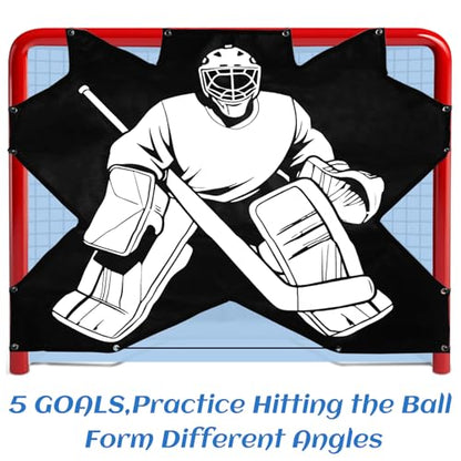7-Hole Hockey Shooting Target: Accuracy Trainer Pad for Goalie Practice