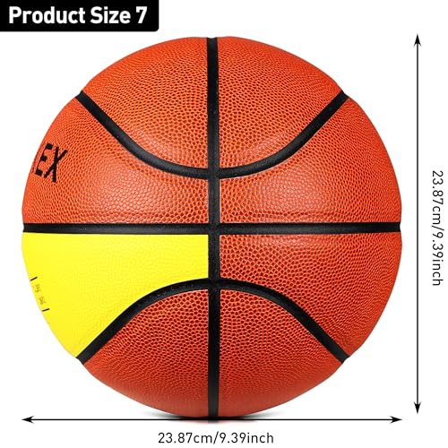 Basketball Weighted 1.3kg Auxiliary Heavy Basketball 3lbs Size 7 for Indoor and Outdoor Training, Training Heavy Ball for Improving Dribbling and Ball Control