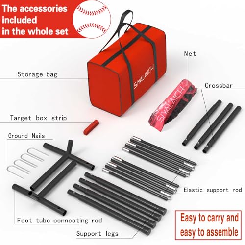 Portable Batting & Pitching Screen for Baseball/Softball - Works for Both Right & Left-Handed Players and Protects Pitchers & Coaches
