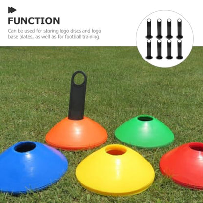 Cabilock Soccer Cone Holders 8-Pack Football Training Stand with Disc Cone Storage Rack Portable Carrying Holder for Sports Field Agility and Marking Discs