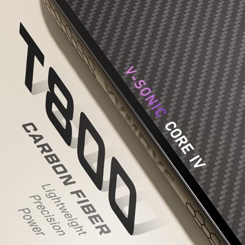 YVmove T800 Carbon Fiber Pickleball Paddle with 16mm Dynamic Core, Premium Pickle Ball Thermoformed Unibody, Elongated Shape, Enhanced Power & Ultimate Spin, USAPA Approved
