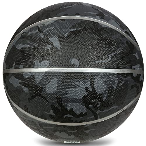 AND1 Xcelerate Rubber Basketball: Official Regulation Streetball, Made for Indoor/Outdoor Games - color: Black Camo, style: Basketball