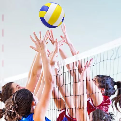 FABULETTA Official Size 5 Volleyball for Indoor, Outdoor & Beach Play – Soft-Touch PVC Construction with Machine-Stitched Durability, Suitable for Beginners to