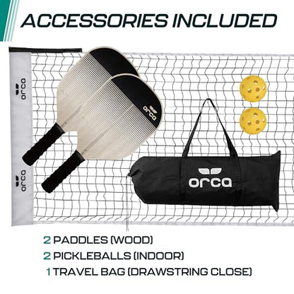 Orca Pickleball Nets Multiple Styles, Full Court and Half Court Sets, Perfect for Indoor and Outdoor Pickleball Games - style: 12.5 Ft. Pickleball Net