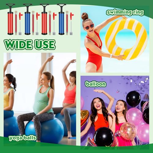Shihanee 36/60 Sets Ball Pump Bulk for Sports Balls with Needles Nozzles Flexible Extension Hose for Basketball Soccer Football Volleyball Water Rugby Exercise Sports Ball Balloon