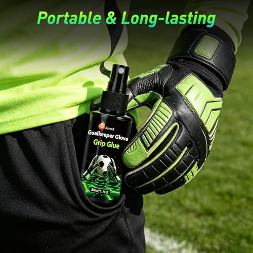 Goalkeeper Glove Care Kit - 50ml Grip Spray & 50ml Glove Wash Set, Professional Soccer Training Gear for Youth & Adult Goalie Gloves, Restores Tackiness & Cleans Latex