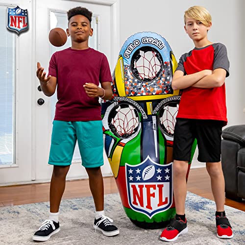 Franklin Sports Inflatable Target Toss Game - Kids Mini Throwing Game Set - Portable Indoor + Outdoor Toy Target - style: Football