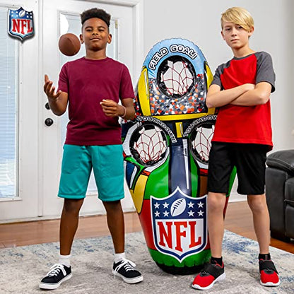 Franklin Sports Inflatable Target Toss Game - Kids Mini Throwing Game Set - Portable Indoor + Outdoor Toy Target - style: Football