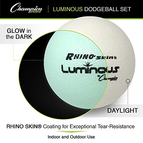 Champion Sports Rhino Skin Luminous Dodgeball Set