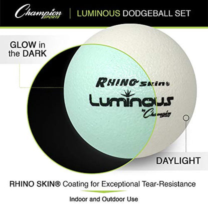 Champion Sports Rhino Skin Luminous Dodgeball Set