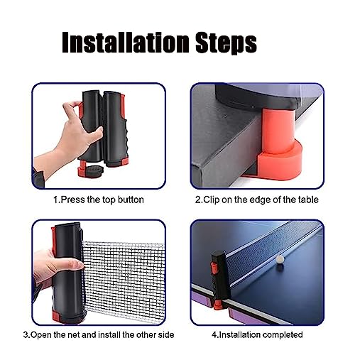 Retractable Table Tennis Net Replacement, Ping Pong Net and Post for Ball Shooters Multi-Ball Training or Serve Practice, Stretches 5.75 Ft - color: Deep Coffee