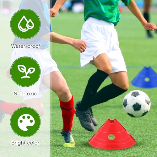 Jumbo Disc Cones Jumbo Soccer Cones with Mesh Bag Giant Large Agility for Soccer Training Adult Sports