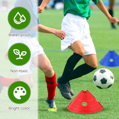Jumbo Disc Cones Jumbo Soccer Cones with Mesh Bag Giant Large Agility for Soccer Training Adult Sports
