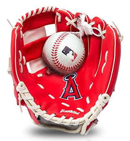 Franklin Sports MLB Youth Teeball Glove and Ball Set - Kids Baseball and Teeball - Perfect First Kids Glove - 9.5"