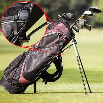 Mini Retractable Golf Club Brush Cleaning Tool with Clip and Brass Bristles