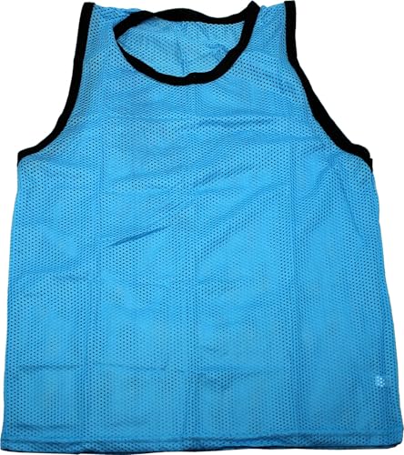 BlueDot Trading Adult & Youth Scrimmage Training Vests for Soccer, Basketball & More – Available in 1, 6, 12, 24 Packs - color: Light Blue, style: Youth 1 Pack