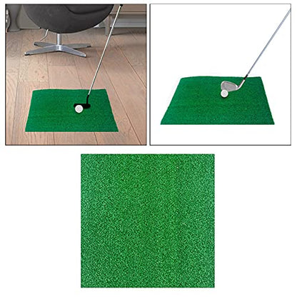 SM SunniMix Golf Hitting Mat Portable Residential Practice Grass Mat Beginner Swing Detection Mat Golfer for Indoor & Outdoor - 30x30cm