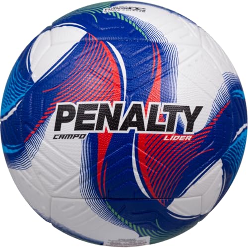 PENALTY Lider Soccer Ball – Size 5 | 6D Chamber ensures Total Balance and SIS Capsule Core | Durability and High-Performance - color: White Red Blue Green