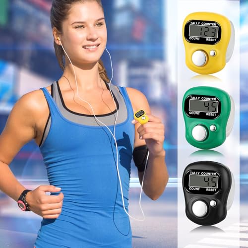 Electronic Finger Counter, Electronic Digital Display, Hand Tally Clicker Counter, Digital Handheld Tally Counter for Counting Numbers Knitting Coaching Golf Lap Fishing School Sports Event