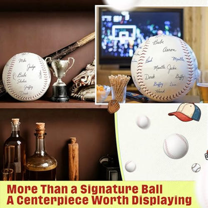 22 Inch Oversized Signature Baseball Thank You Gifts for Autographs PVC Cork Core Display Ball Best Coach Team Appreciation Gift End of Season Keepsake