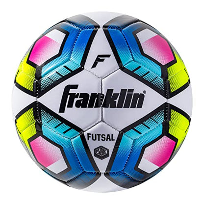 Franklin Sports Futsal Ball - Official Size Futsal Soccer Ball - Indoor and Outdoor - Size 3 Junior and Size 4 Official - size: 4, style: 1 Inflated Ball