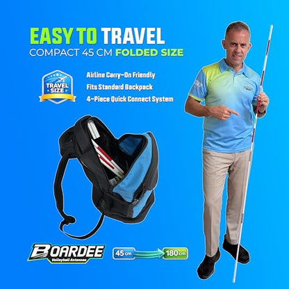Multi-Foldable Volleyball Antenna Set – Portable Fiberglass Net Antennas for Indoor & Beach Volleyball – Regulation Referee Equipment – Travel-Friendly