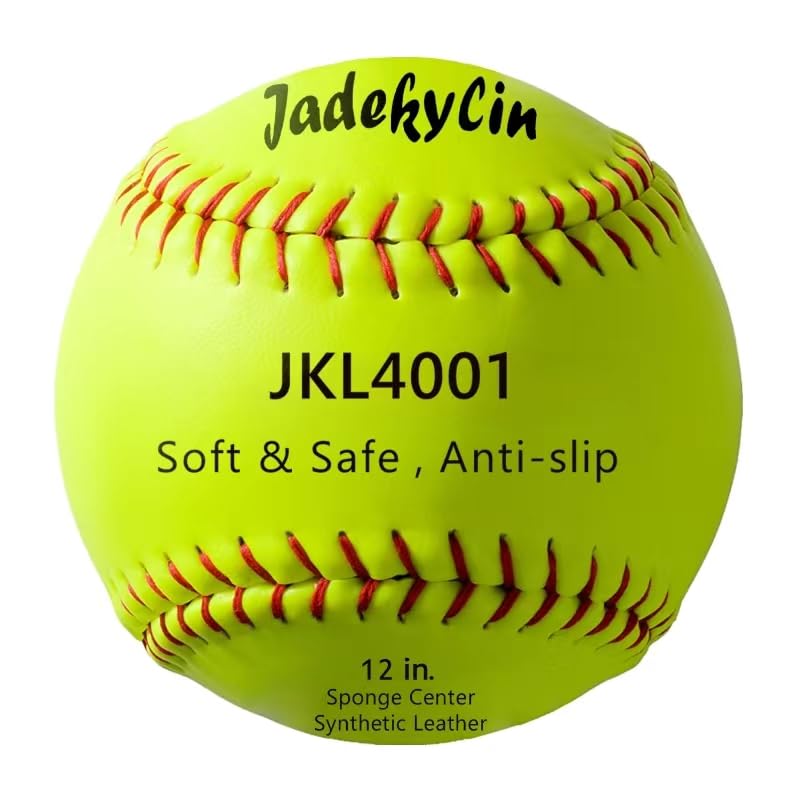 11 & 12 Inch Soft Safety Softball - Ideal for Practice, Training & Recreational Use - size: 12 inch, style: JKL4001 6-pack