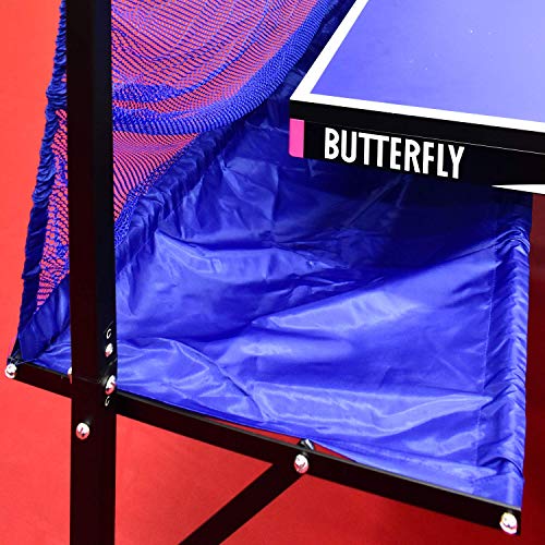 Table Tennis Ball Collection Net #2—Captures Your Shots & Saves Your Back—for Ping Pong Ball Shooters, Multi-Ball Drills, Or Serve Practice—Fits All Ping Pong Tables—Blue