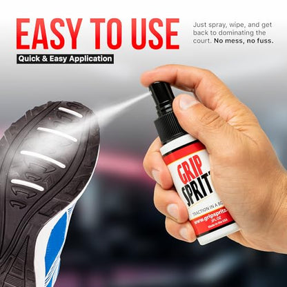 Grip Spritz - Basketball Shoe Grip Spray - Improve Sole Traction & Court Grip - Rejuvenate & Elongate Sneaker Life - Anti Slip Grip & Performance Enhancer - Basketball Accessory