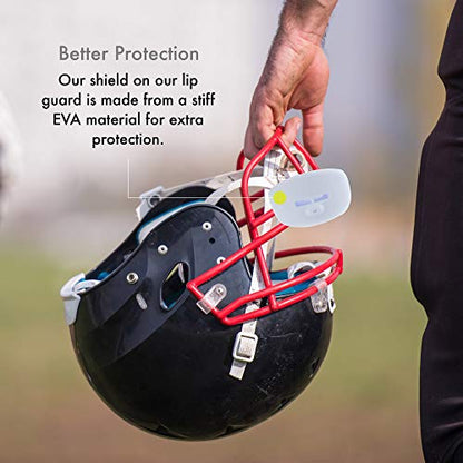 DAMAGE CONTROL Pacifier Mouthpiece – Football Mouthguard with Helmet Strap, Protects Teeth, Jaw & Mouth – Mouth Piece for Sports, No Boiling, Allows Airflow – Gear for Adults & Youth (White) - color: White